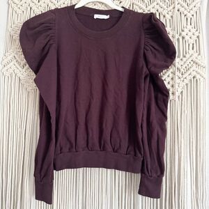 ALC Loma Puff Sleeve Sweatshirt Size Small Fall Layering Top